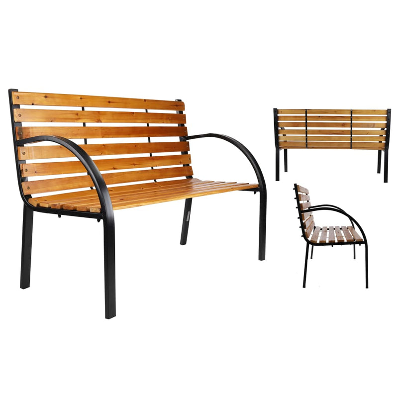 HI Parkbankje 122x60x81 cm bruin