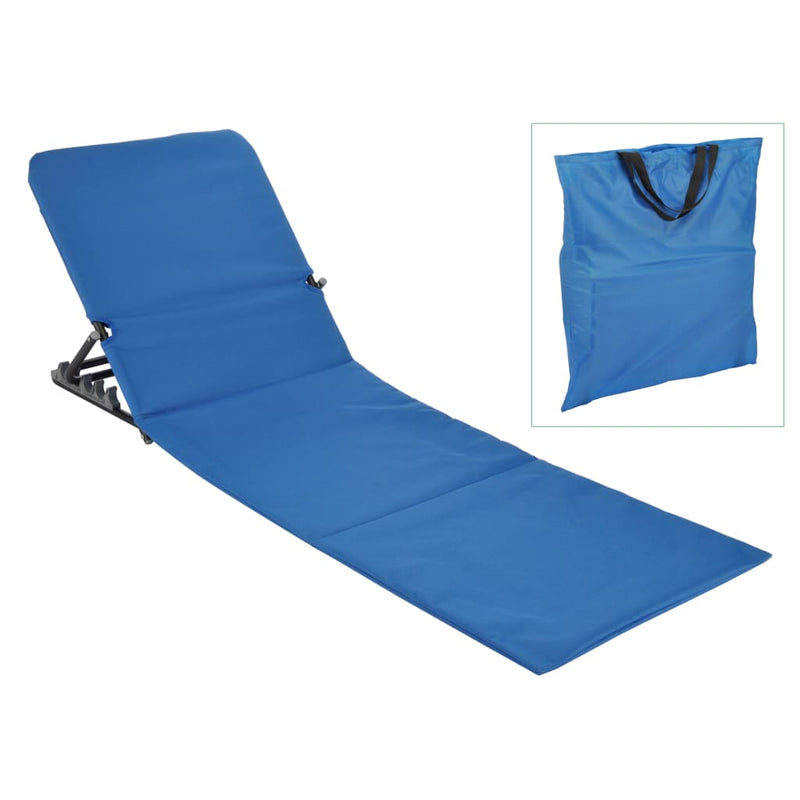HI Strandmat stoel opvouwbaar PVC blauw