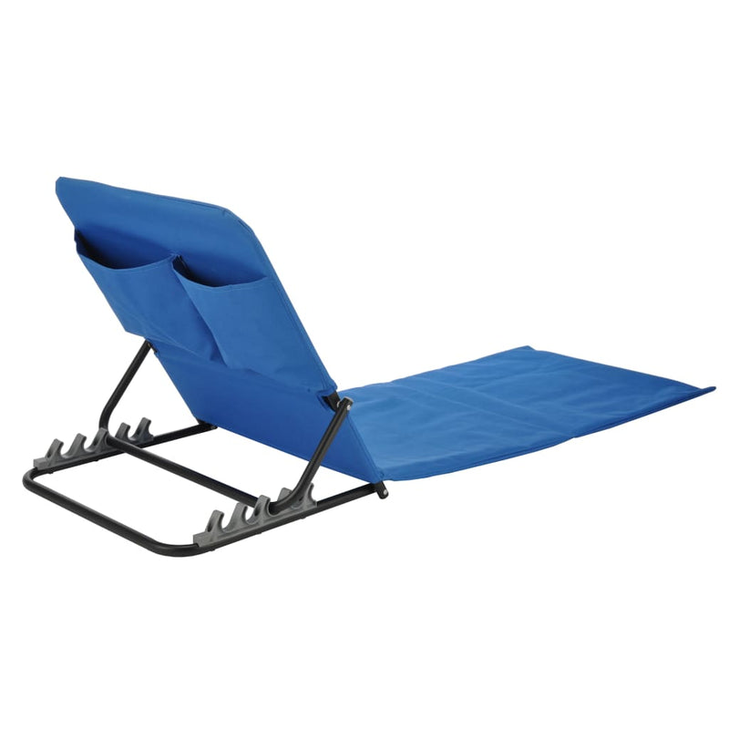 HI Strandmat stoel opvouwbaar PVC blauw