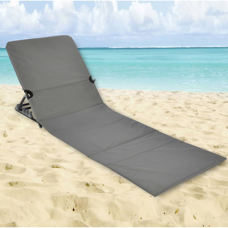 HI Strandmat stoel opvouwbaar PVC grijs