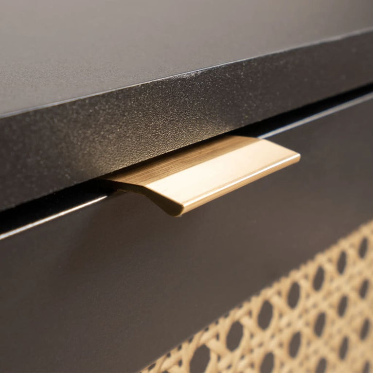 Finori Salontafel Vienna 55A zwart en rattanprint