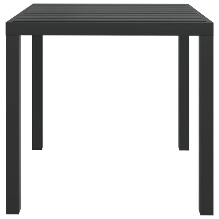 Tuintafel 80x80x74 cm aluminium en HKC zwart