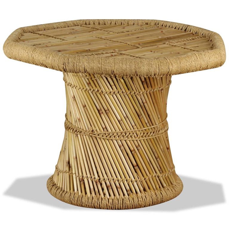 Salontafel achthoekig 60x60x45 cm bamboe