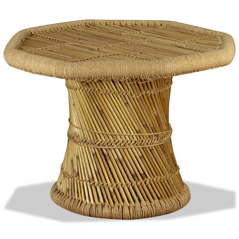 Salontafel achthoekig 60x60x45 cm bamboe
