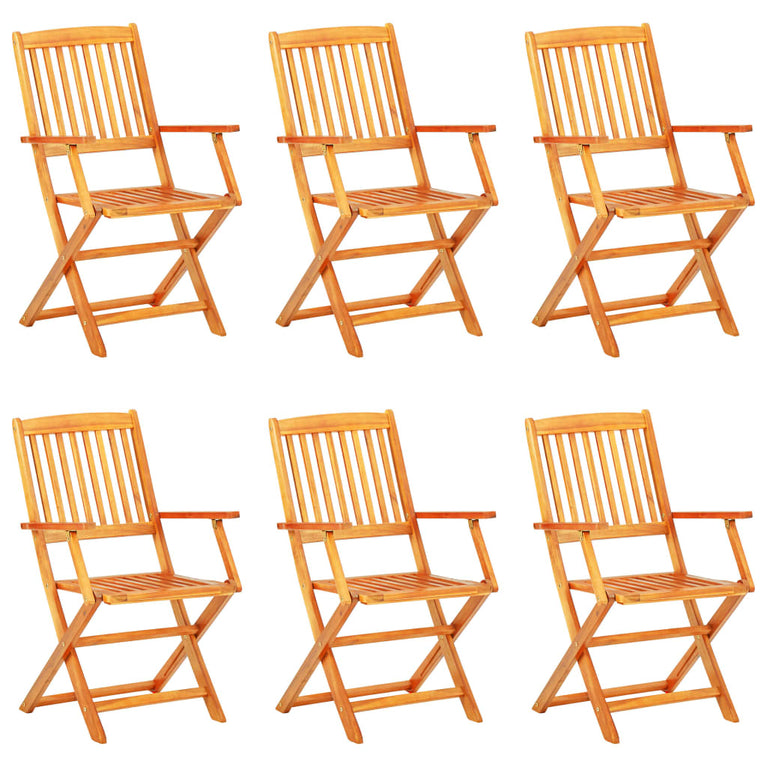 7-delige Tuinset inklapbaar massief acaciahout