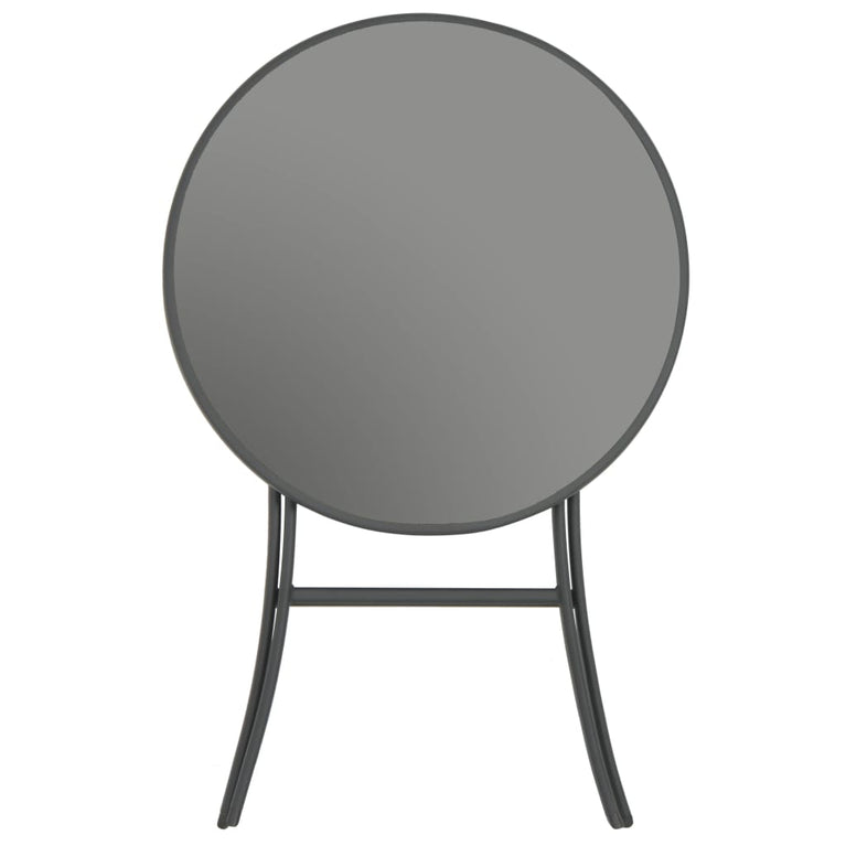 Bistrotafel inklapbaar 60x70 cm glas en staal grijs