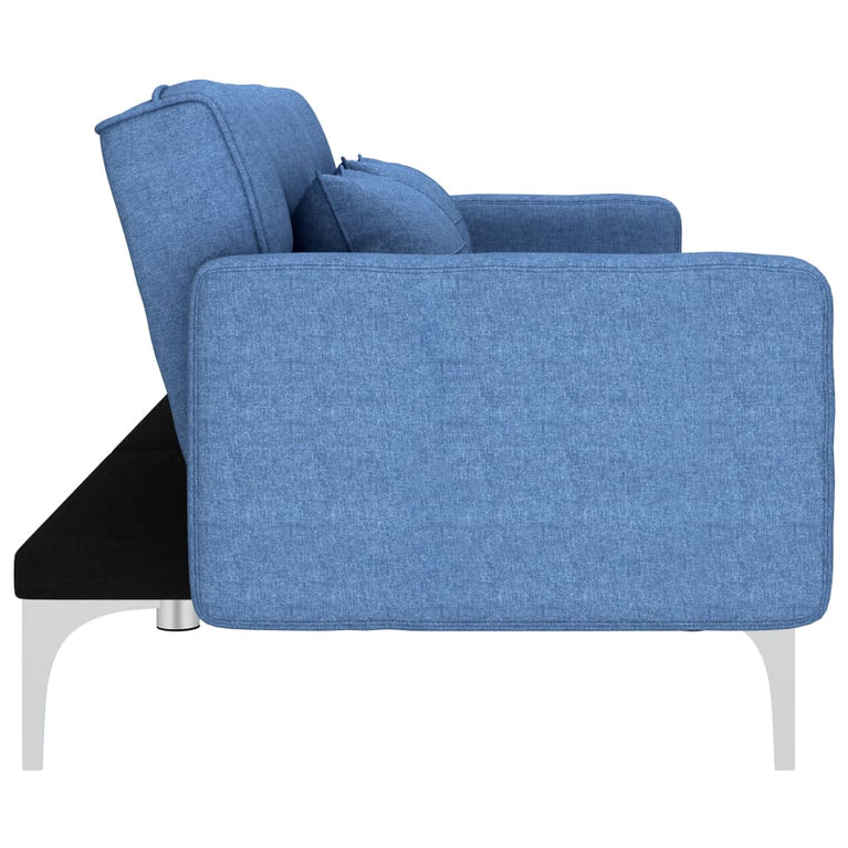 Slaapbank stof blauw