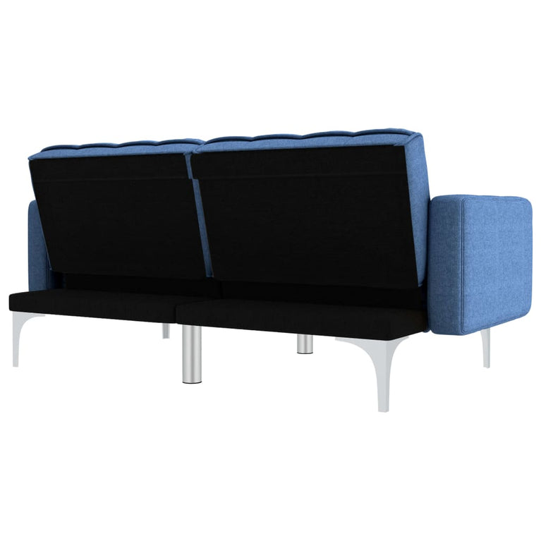 Slaapbank stof blauw
