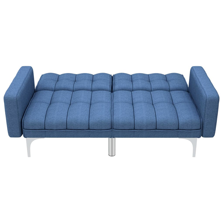 Slaapbank stof blauw