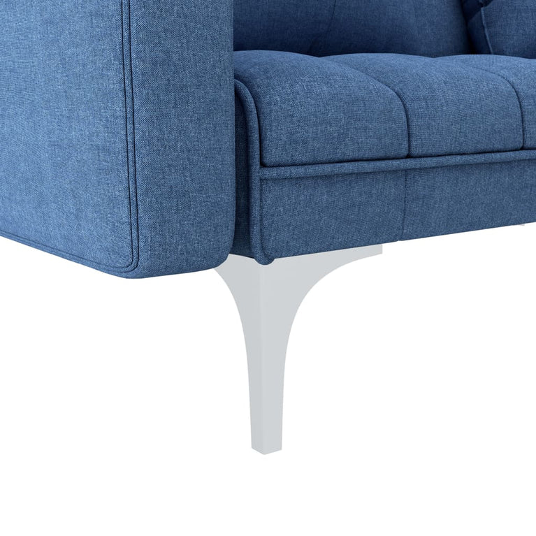 Slaapbank stof blauw