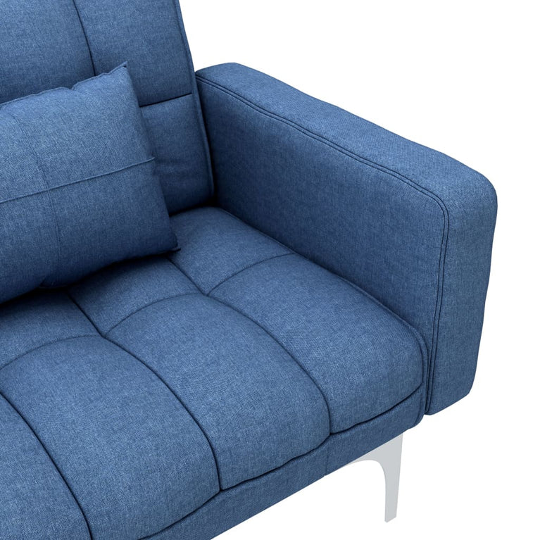 Slaapbank stof blauw
