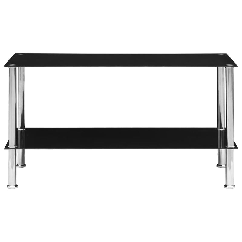 Salontafel 110x43x60 cm gehard glas zwart