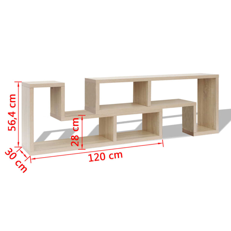 TV-meubel Dubbel L-vormige eiken