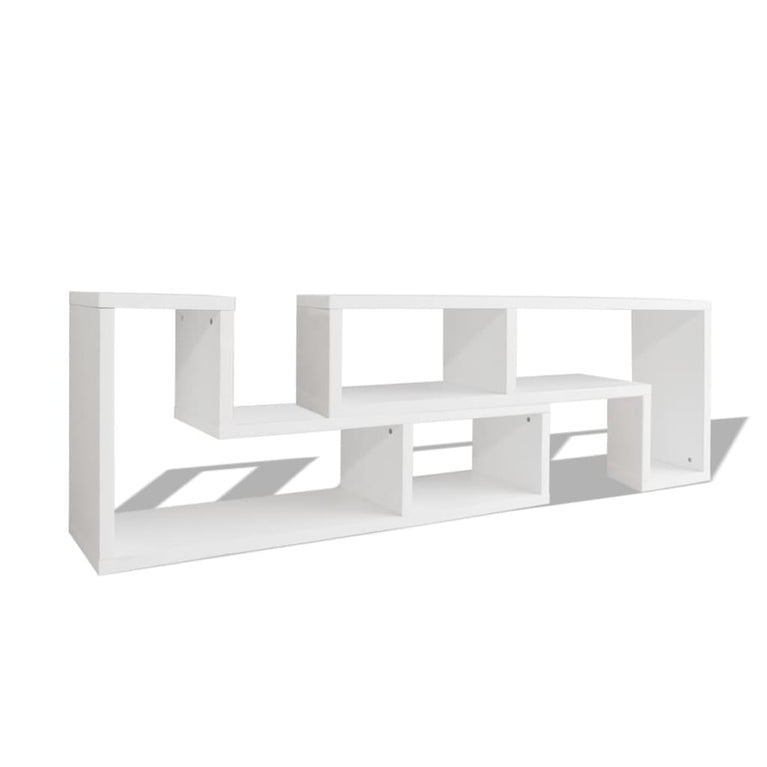 Tv-meubel dubbel L-vormig wit