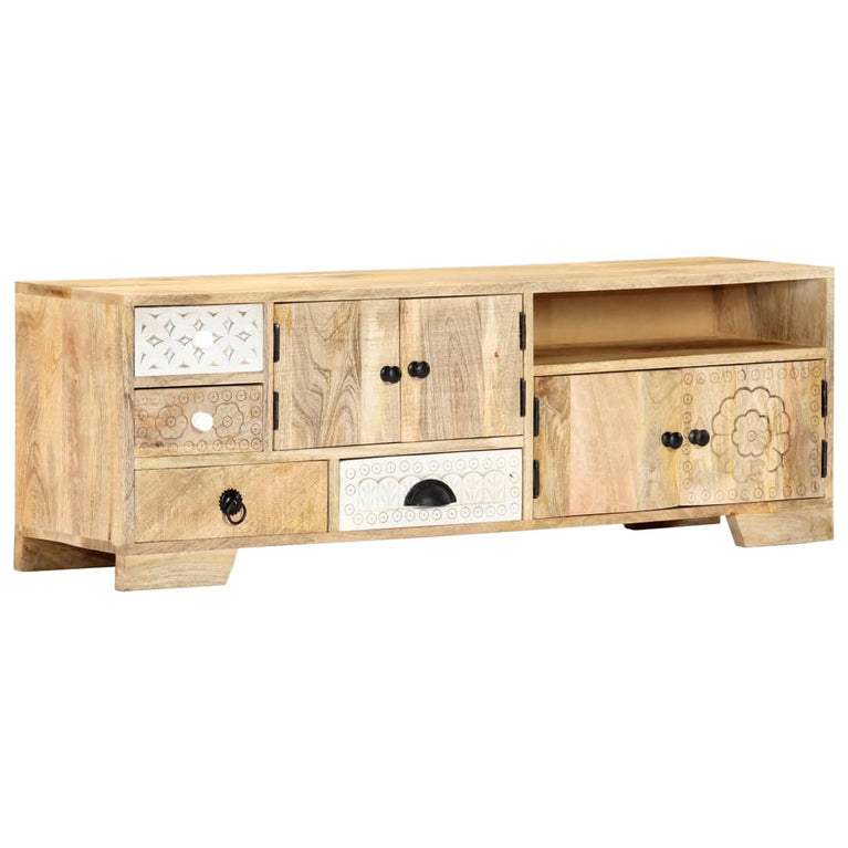 Tv-meubel 120x30x40 cm massief mangohout
