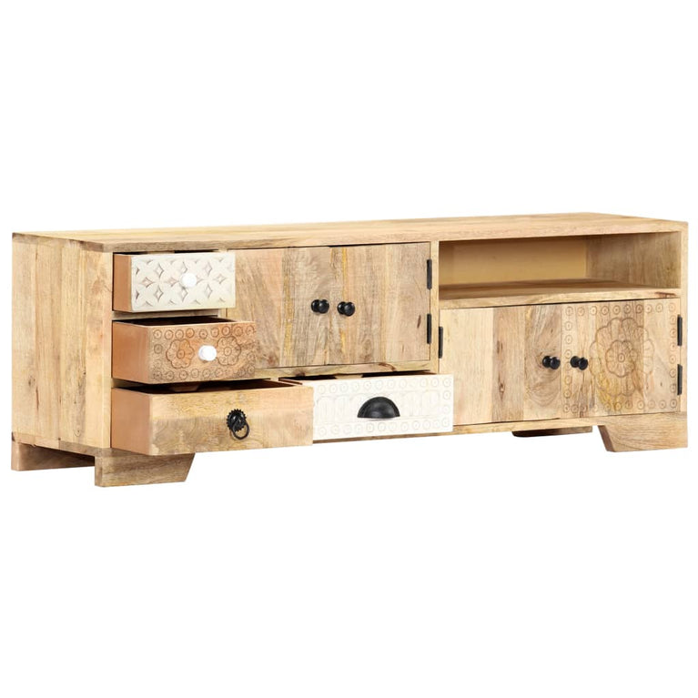 Tv-meubel 120x30x40 cm massief mangohout