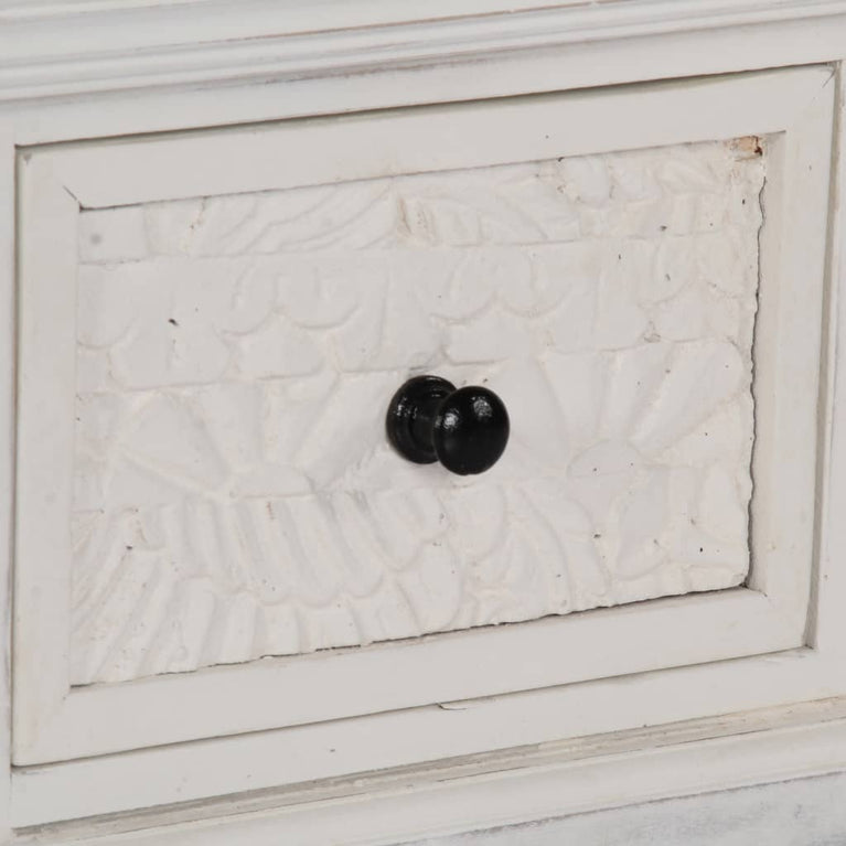 Salontafel 70x70x30 cm massief mangohout wit