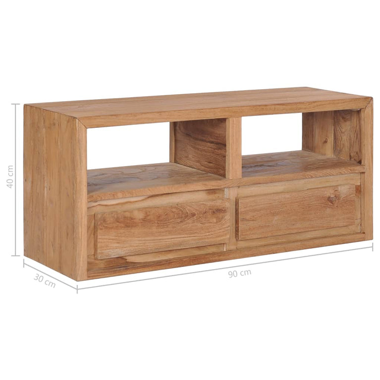Tv-meubel 90x30x40 cm massief teakhout