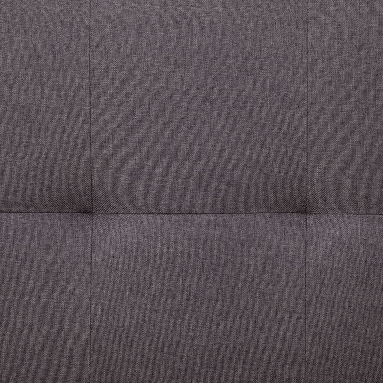 Slaapbank met twee kussens polyester taupe
