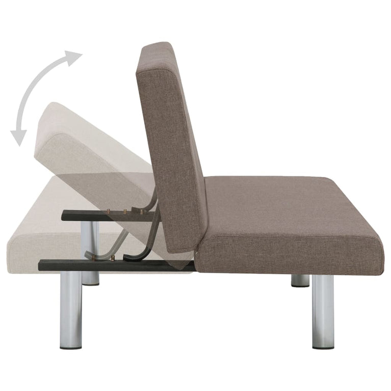 Slaapbank polyester taupe