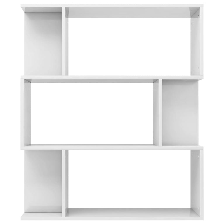 Boekenkast/kamerscherm 80x24x96 cm hoogglans wit