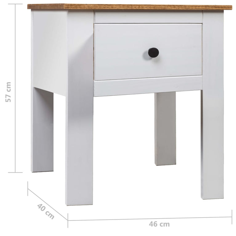 Nachtkastje Panama Range 46x40x57 cm grenenhout wit