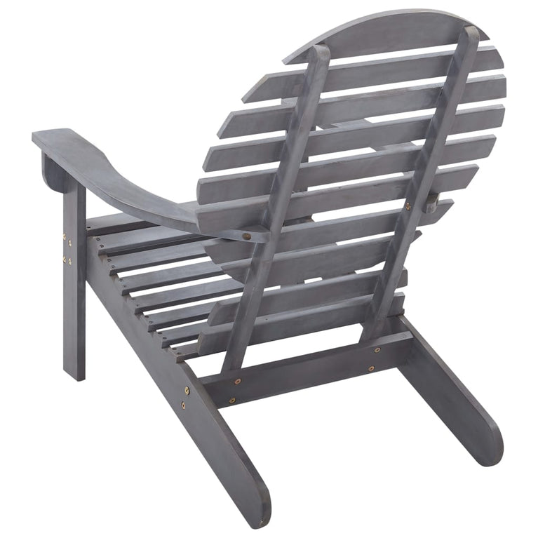 Stoel Adirondack massief acaciahout grijs