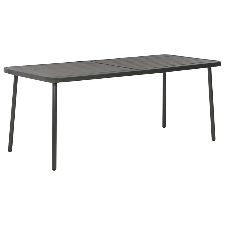 Tuintafel 180x83x72 cm staal donkergrijs