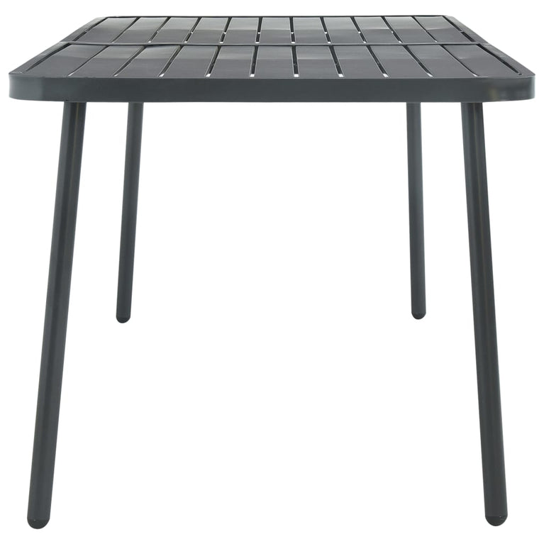 Tuintafel 180x83x72 cm staal donkergrijs