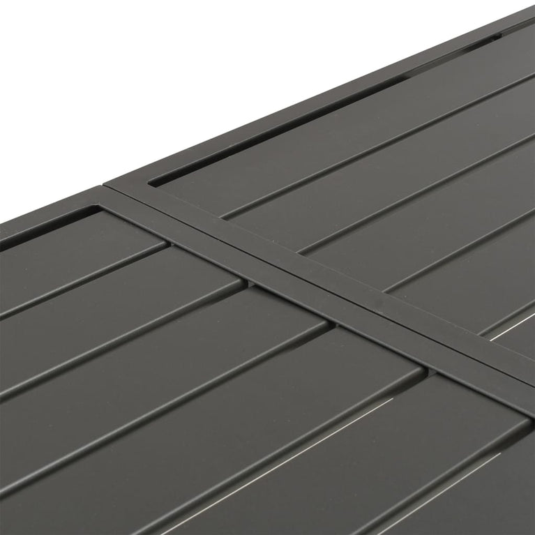 Tuintafel 180x83x72 cm staal donkergrijs