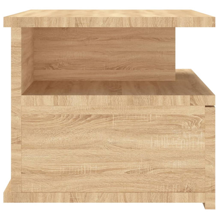 Nachtkastje zwevend 40x31x27cm bewerkt hout sonoma eikenkleurig