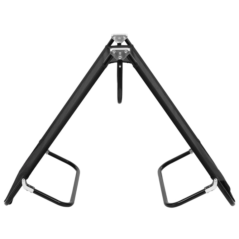 Ligbed inklapbaar staal zwart