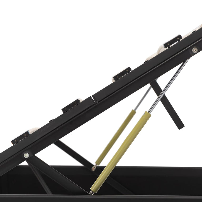 Bedframe hydraulisch kunstleer zwart 180x200 cm