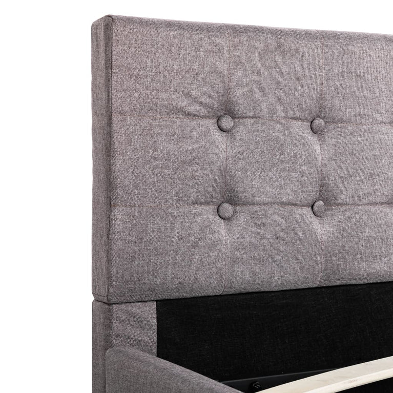 Bedframe met hydraulische opslag stof taupe 120x200 cm