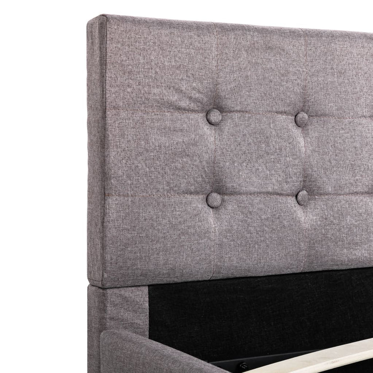 Bedframe met hydraulische opslag stof taupe 160x200 cm