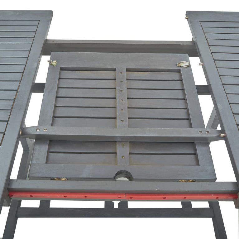 7-delige Tuinset massief acaciahout grijs