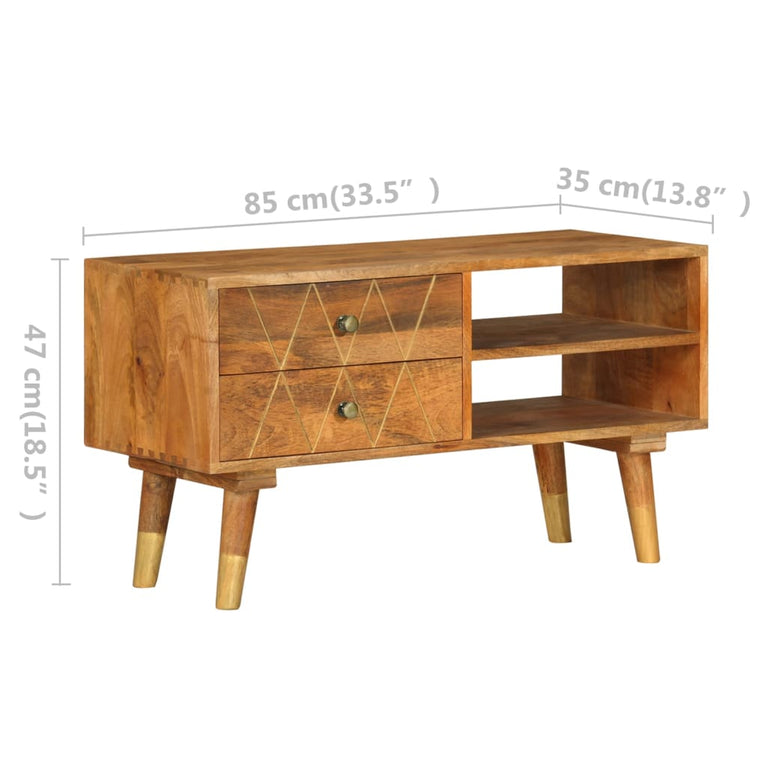 Tv-meubel 85x35x47 cm massief mangohout
