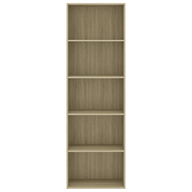 Boekenkast met 5 schappen 60x30x189 cm spaanplaat sonoma eiken