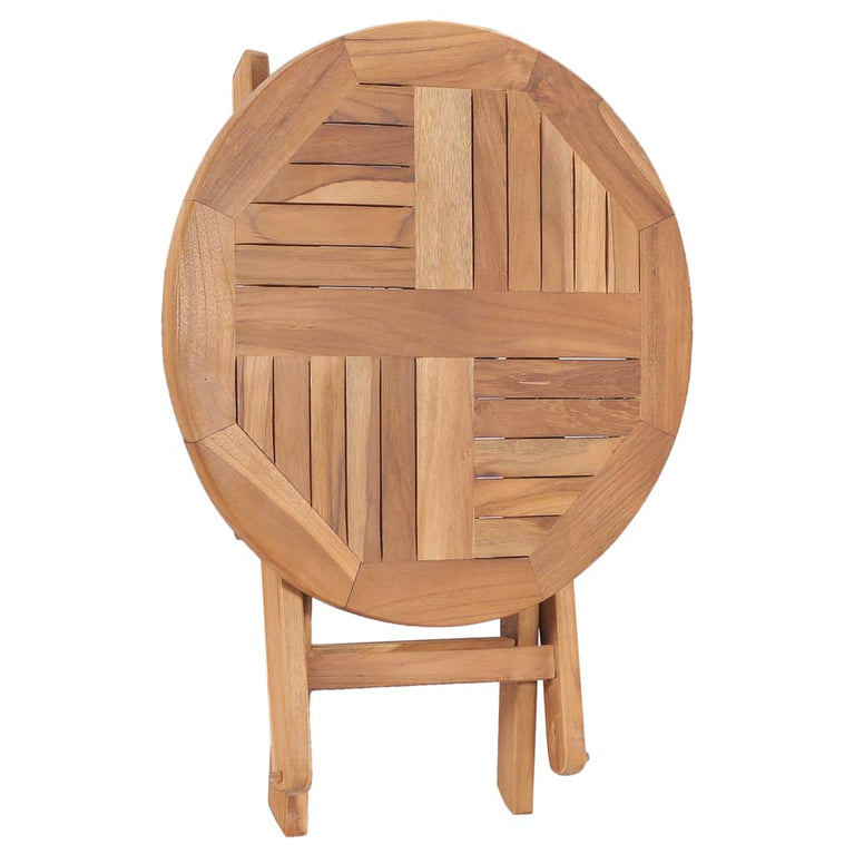 Tuintafel inklapbaar 45 cm massief teakhout