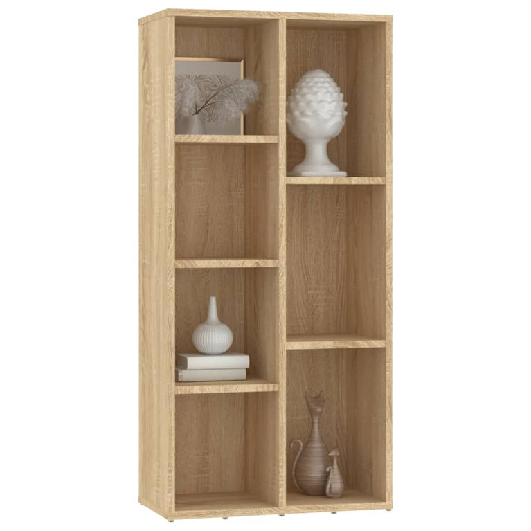Boekenkast 50x25x106 cm bewerkt hout sonoma eikenkleurig