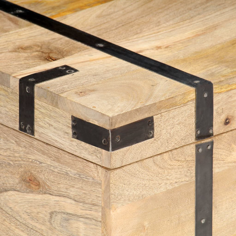 Opbergkist 90x40x40 cm massief mangohout