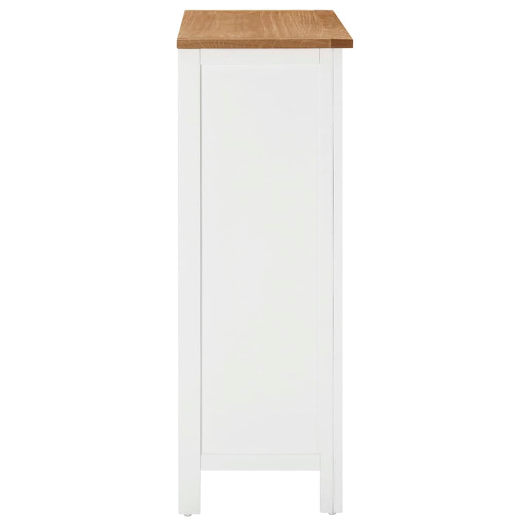 Wijnkast 72x32x90 cm massief eikenhout