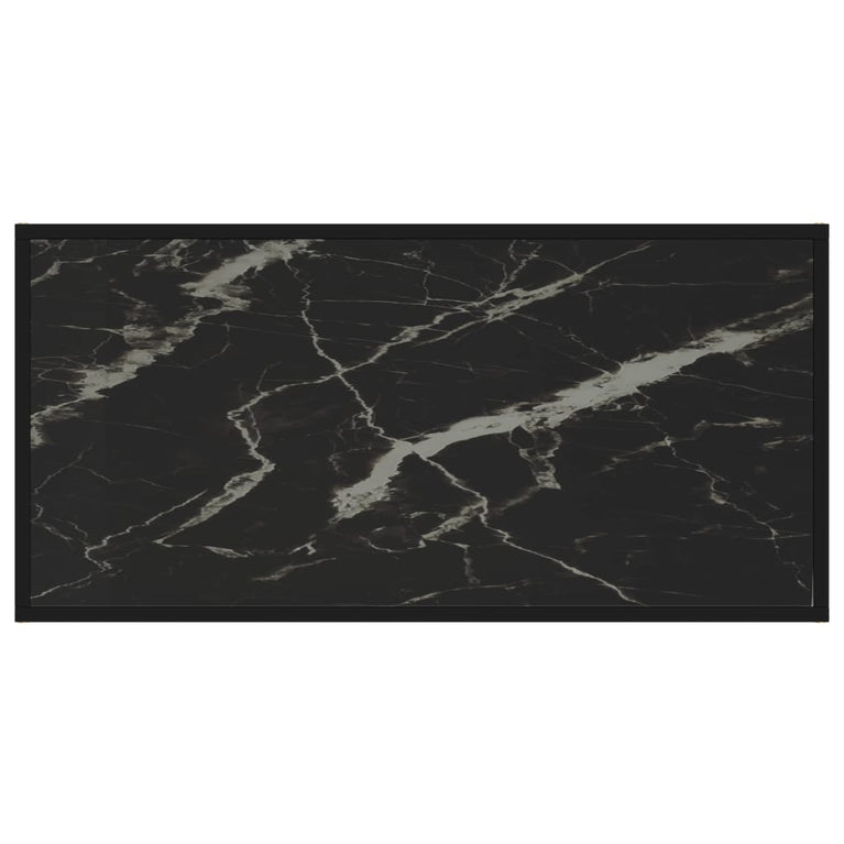 Salontafel 100x50x35 cm gehard glas zwart