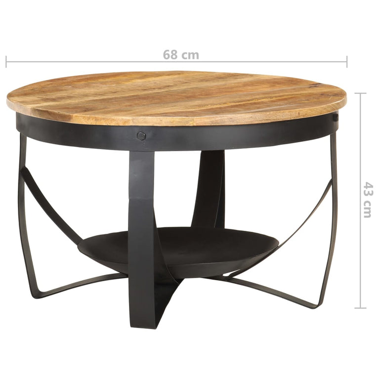 Salontafel Ø 68x43 cm ruw mangohout