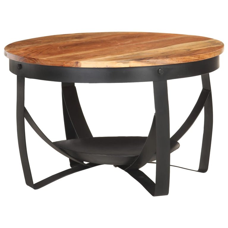 Salontafel Ø 68x43 cm massief acaciahout