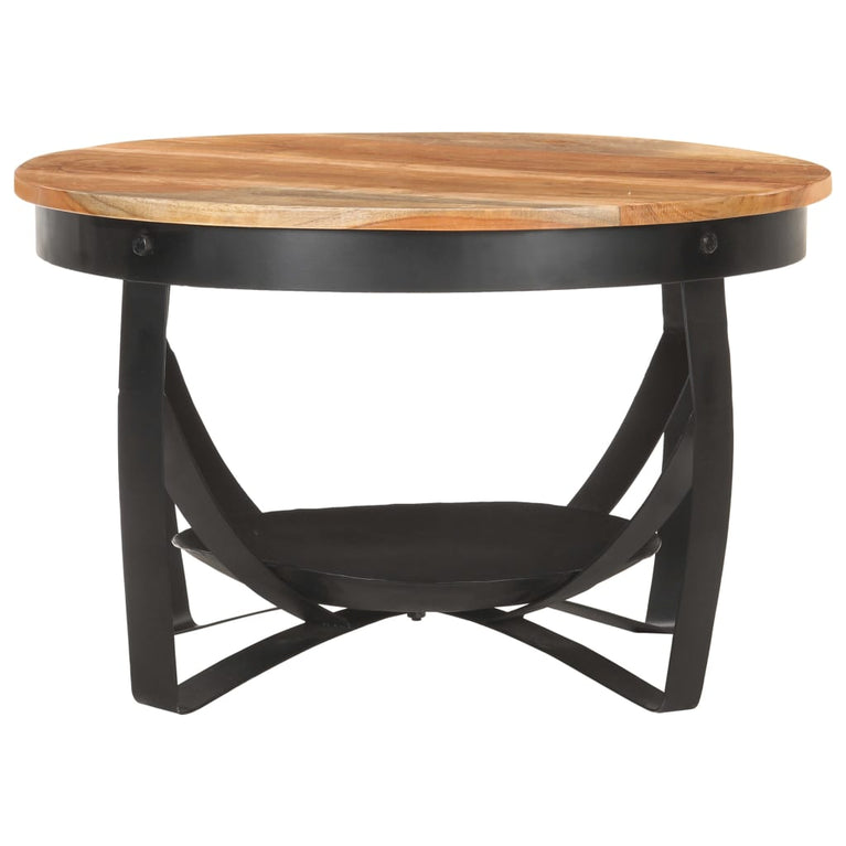 Salontafel Ø 68x43 cm massief acaciahout