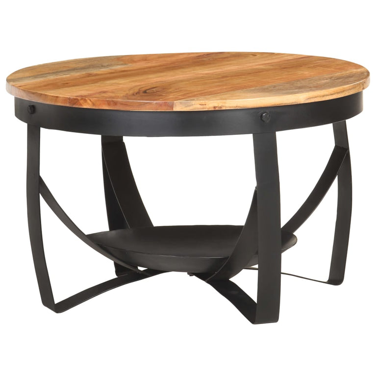 Salontafel Ø 68x43 cm massief acaciahout