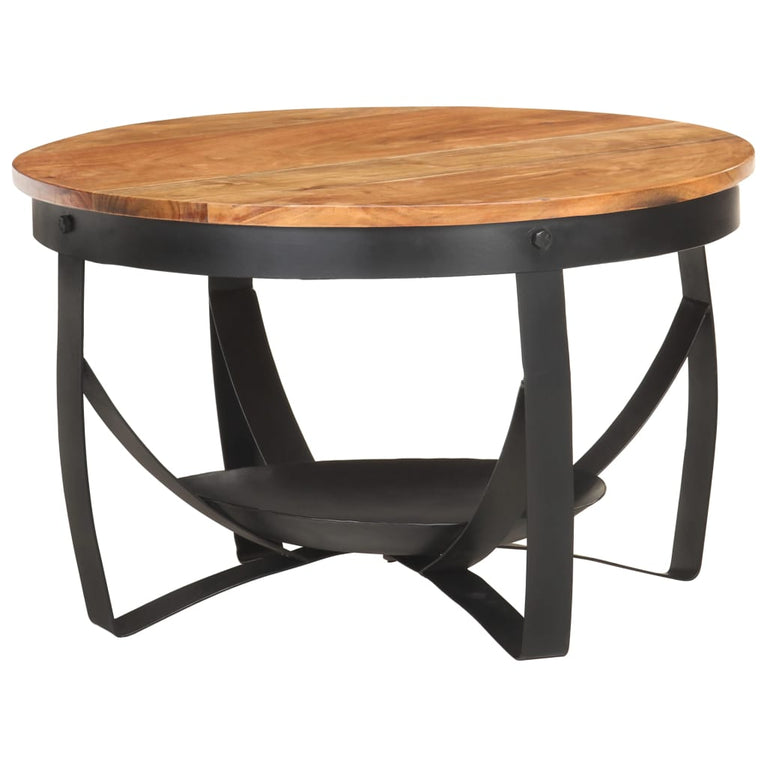Salontafel Ø 68x43 cm massief acaciahout