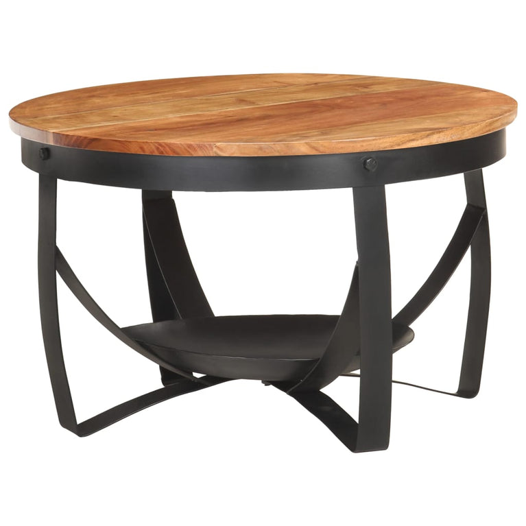 Salontafel Ø 68x43 cm massief acaciahout