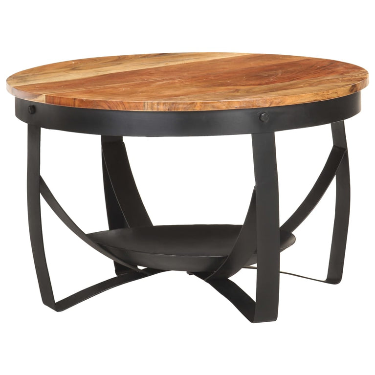Salontafel Ø 68x43 cm massief acaciahout